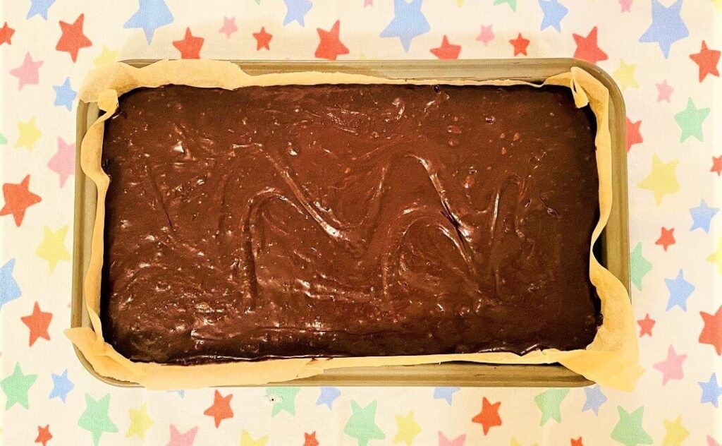 Failsafe Chocolate Brownies Batter in Tin